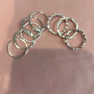 Silver stacking rings